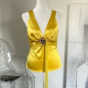 Roberto Cavalli Couture silk jeweled top. Paid 1k. Xlnt condition size 40/42 2/6